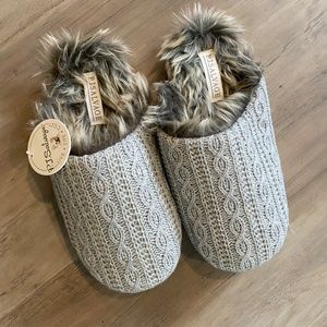 PJ Salvage Fur-Lined Slippers